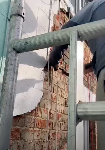 Old render removed to expose the brickwork